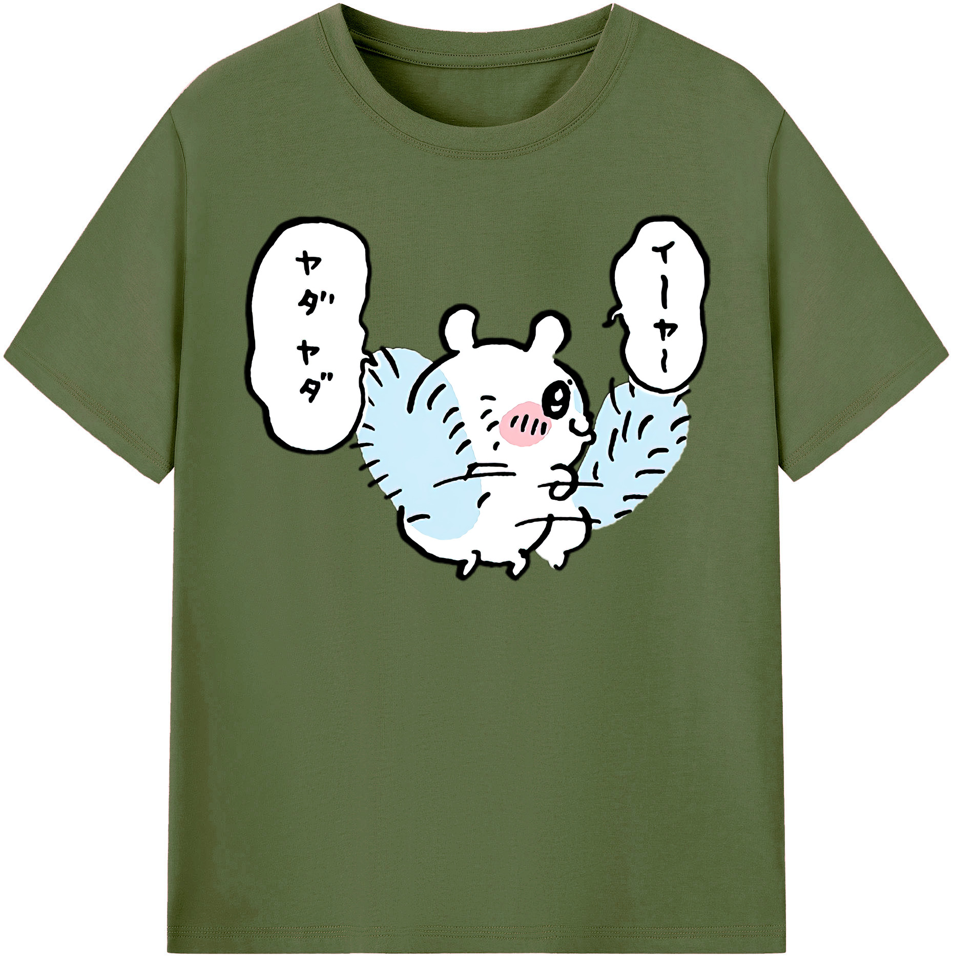 （画像用） ちいかわ モモンガ Chii-kawa Momonga 綿100％半袖Tシャツ（フロントプリント）